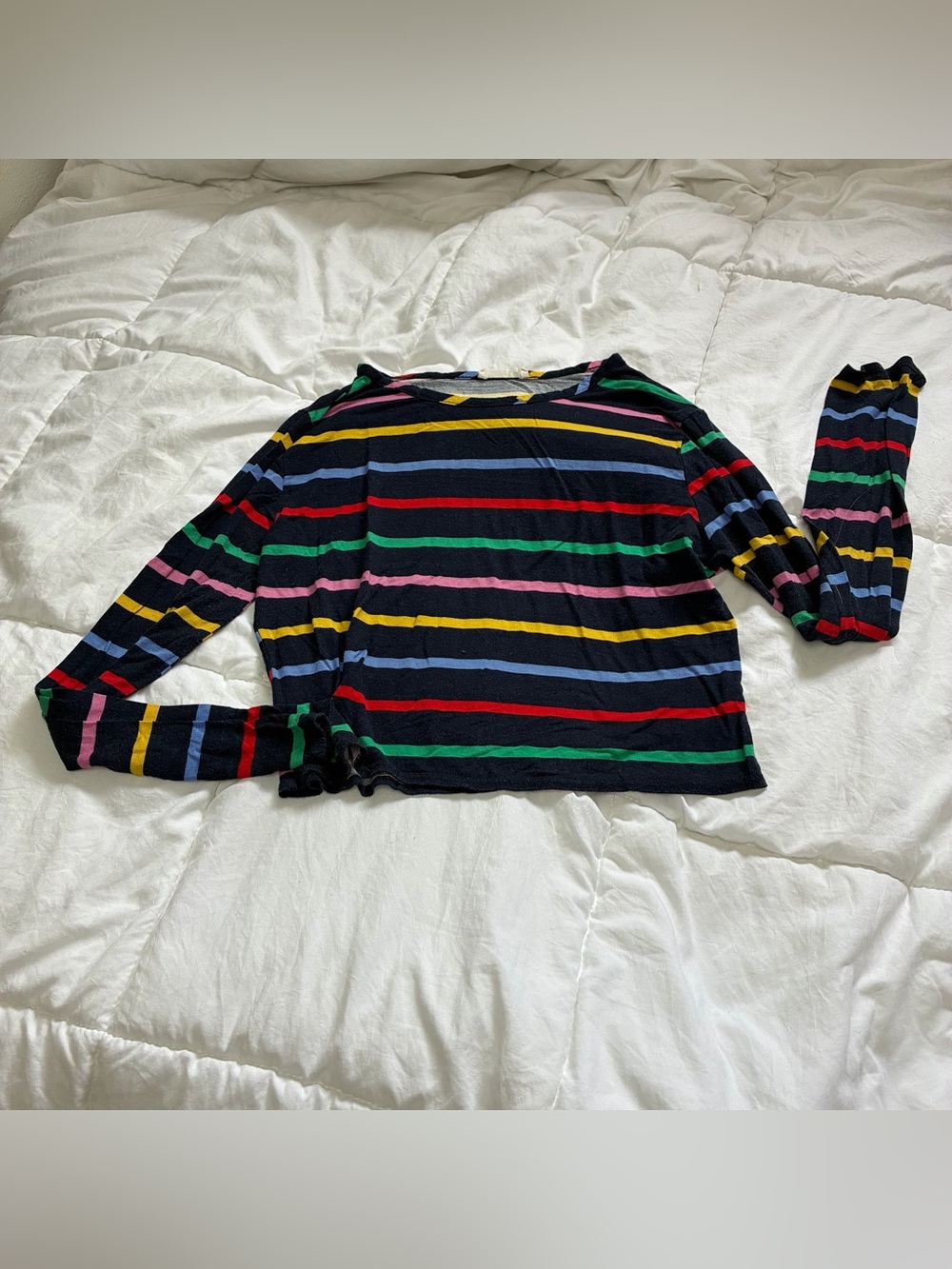 PIMC striped cropped ultra soft top